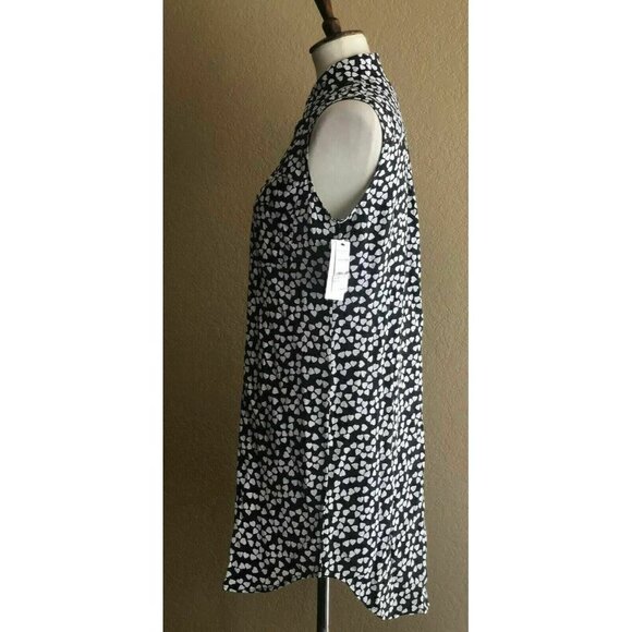 Equipment Womens Black White Endless Hearts Dress - Picture 11 of 12